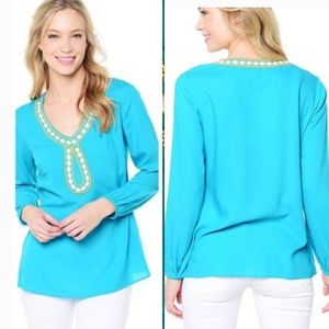 Lilly Pulitzer | Violet Tunic in Deep Cyan